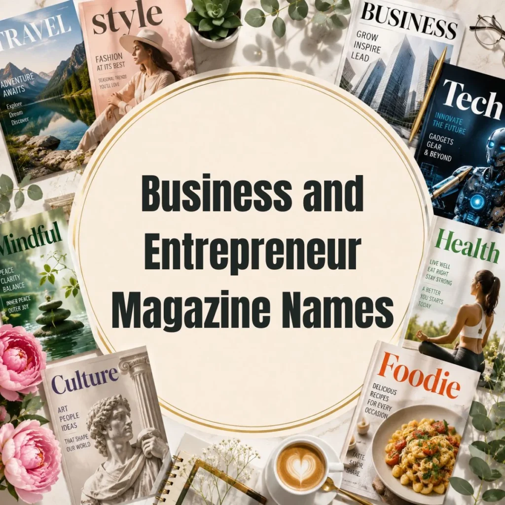 Business and Entrepreneur Magazine Names