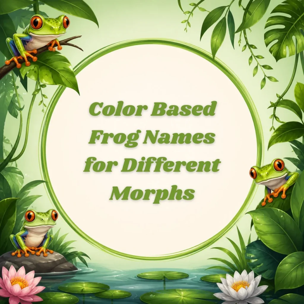 Color Based Frog Names for Different Morphs
