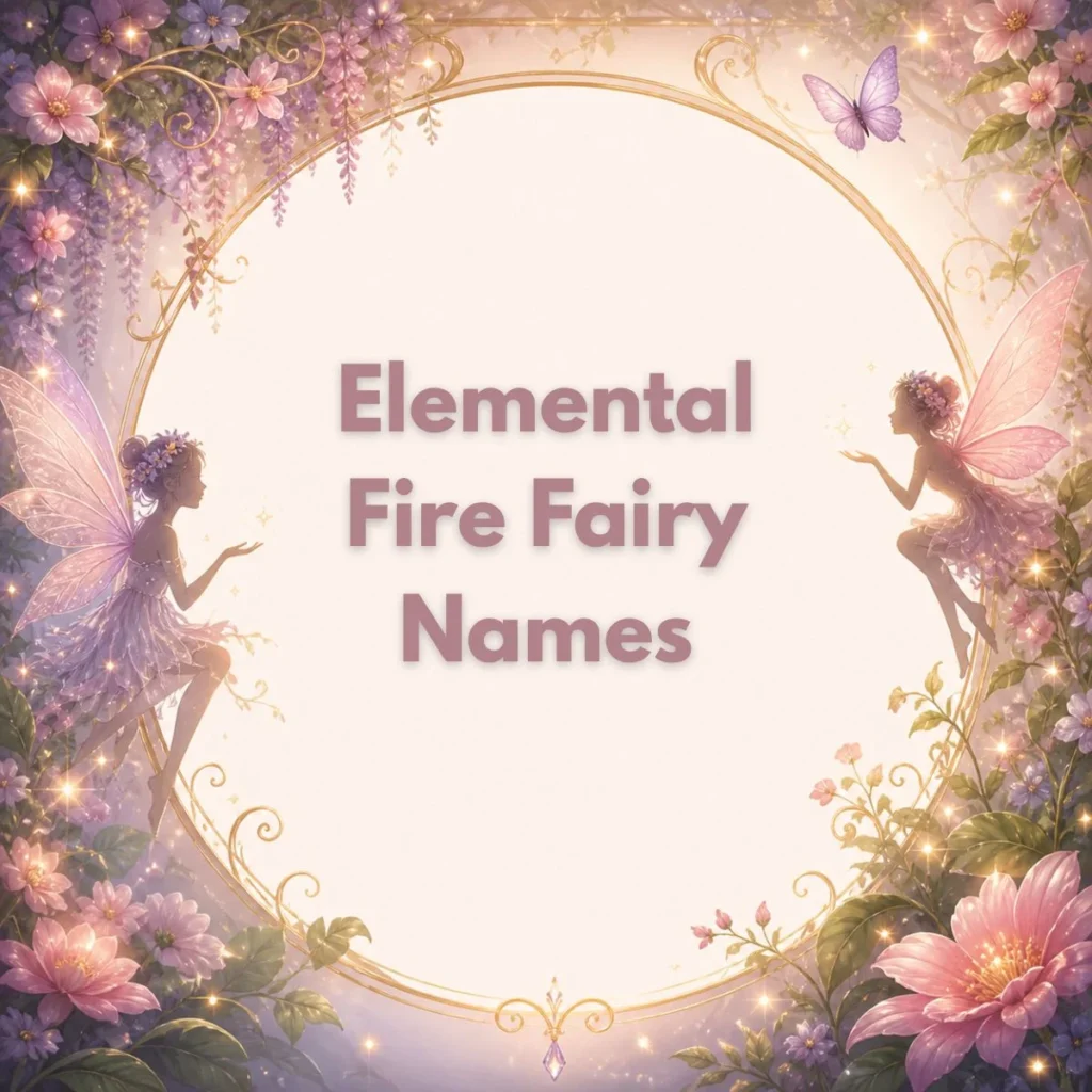 Elemental Fire Fairy Names