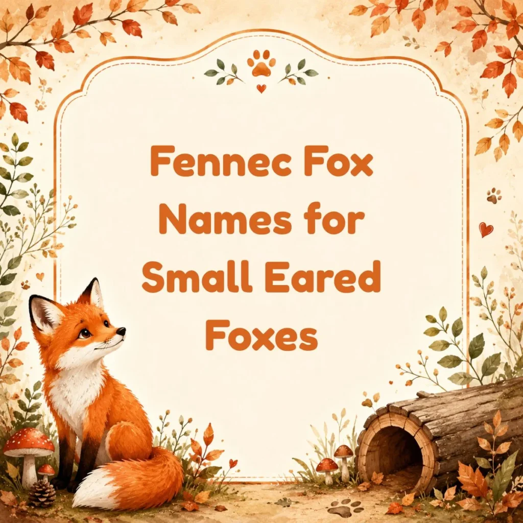 Fennec Fox Names for Small Eared Foxes