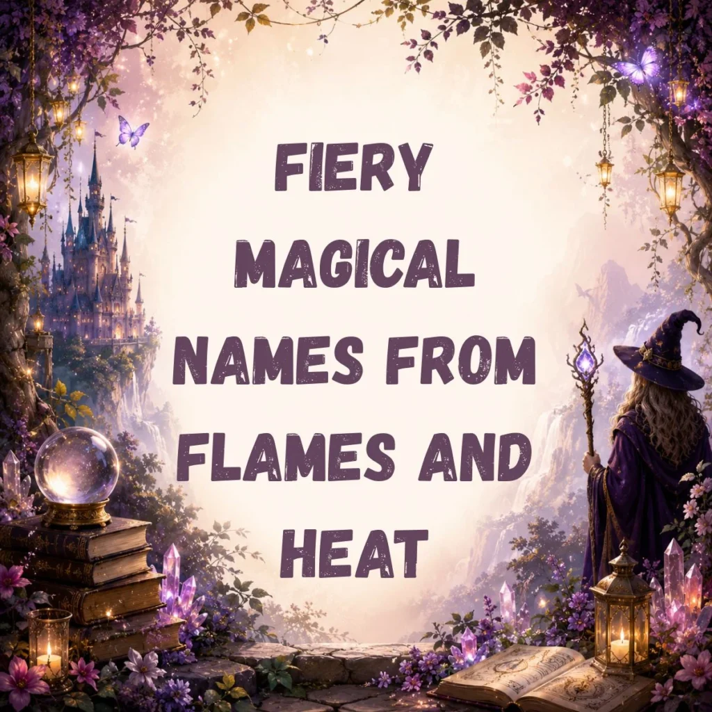 Fiery Magical Names from Flames and Heat