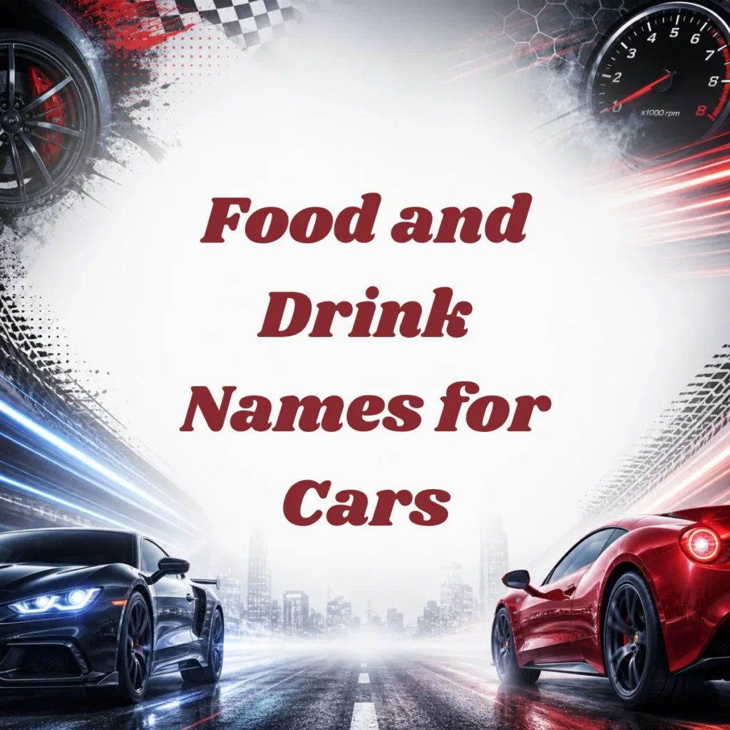 Food and Drink Names for Cars
