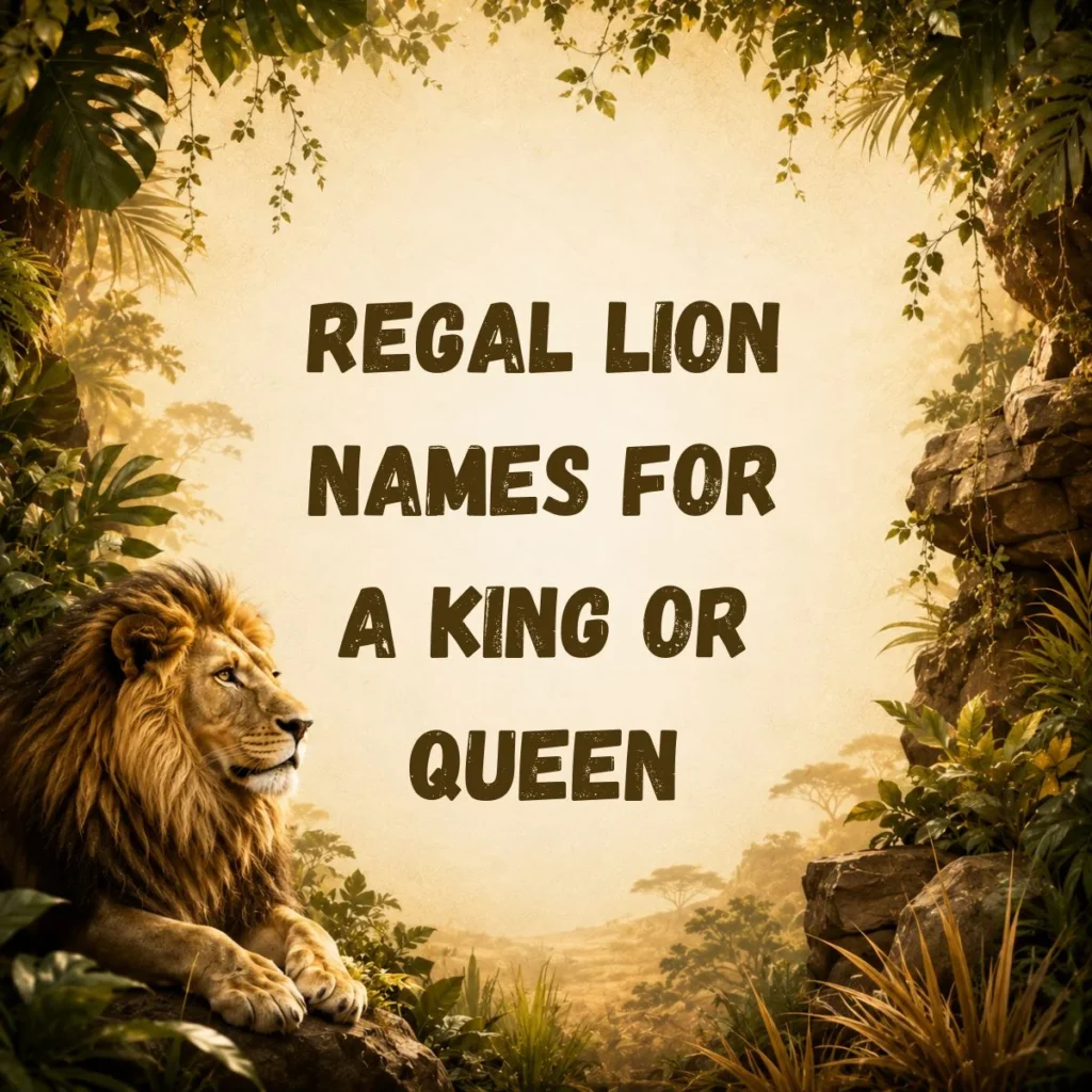 Regal Lion Names for a King or Queen