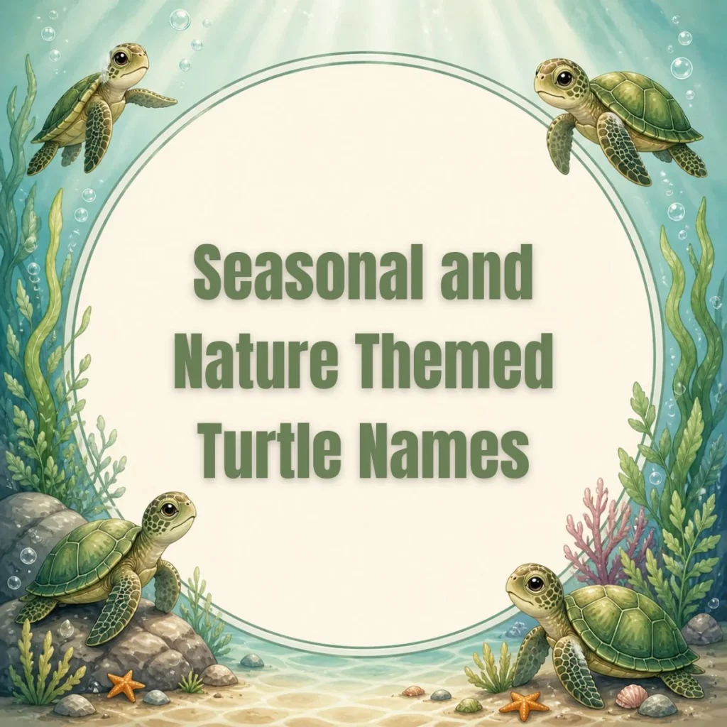 Seasonal and Nature Themed Turtle Names