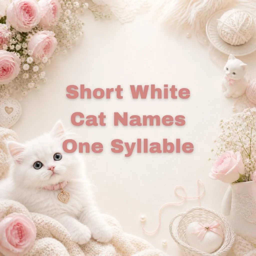 Short White Cat Names One Syllable