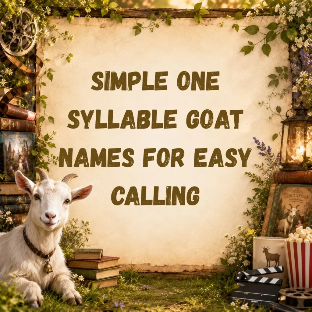 Simple One Syllable Goat Names for Easy Calling
