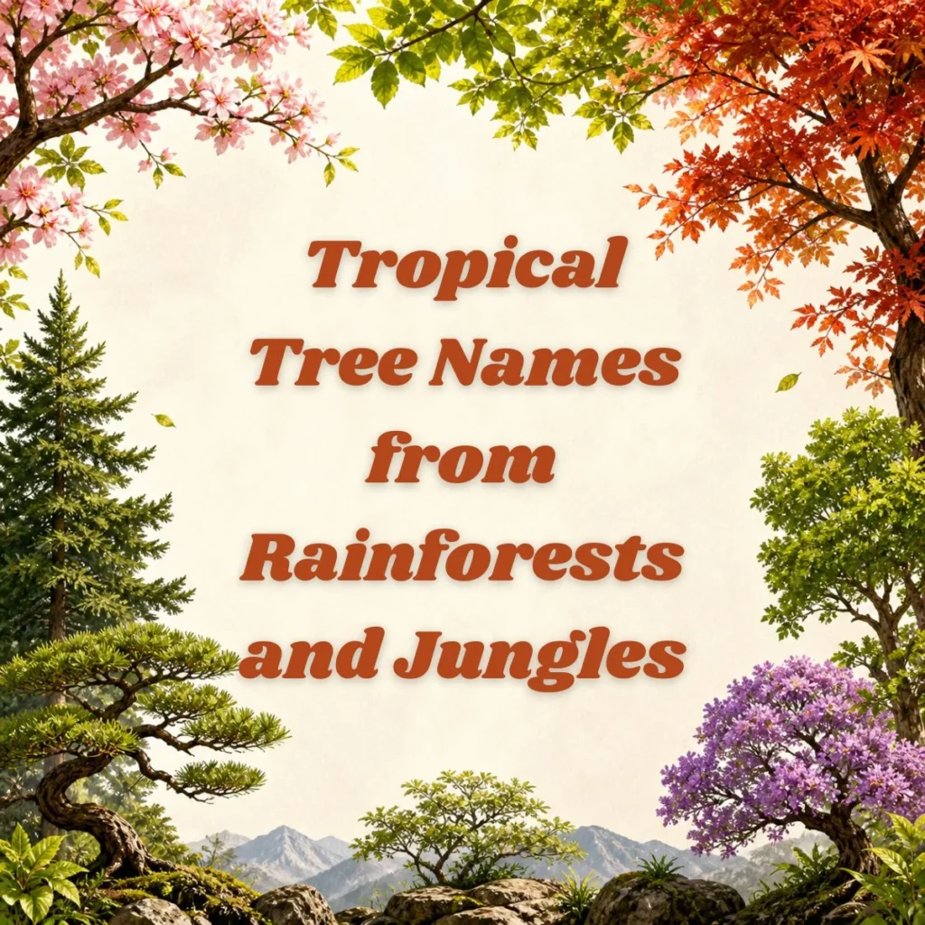 Tropical Tree Names from Rainforests and Jungles