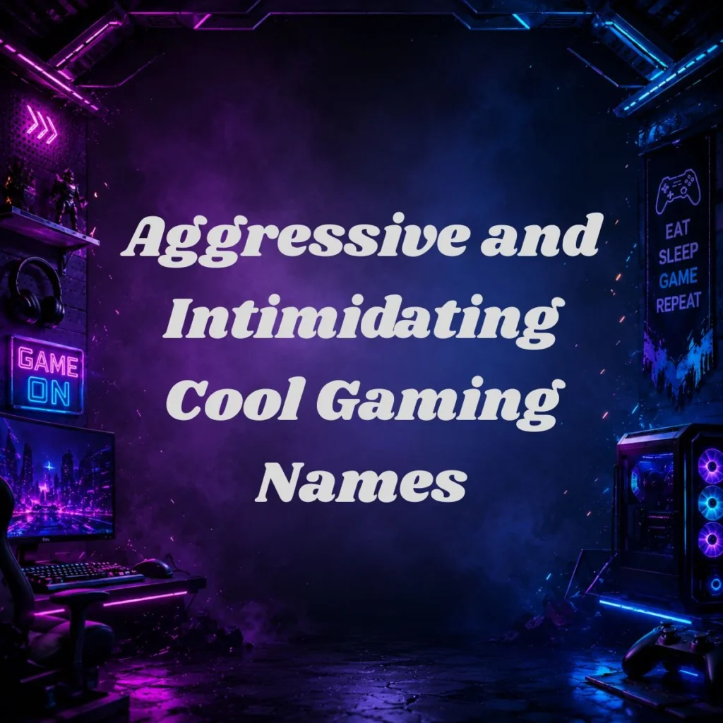 Aggressive and Intimidating Cool Gaming Names