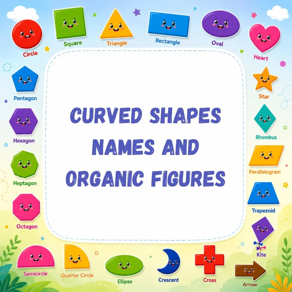 Curved Shapes Names and Organic Figures