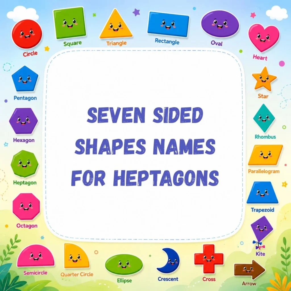 Seven Sided Shapes Names for Heptagons