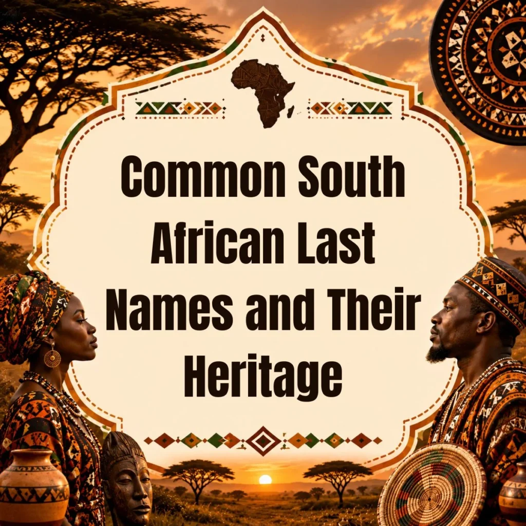 Common South African Last Names and Their Heritage