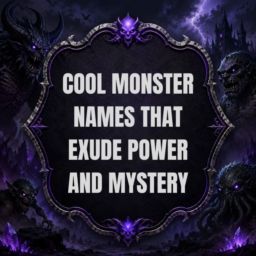 Cool Monster Names That Exude Power and Mystery