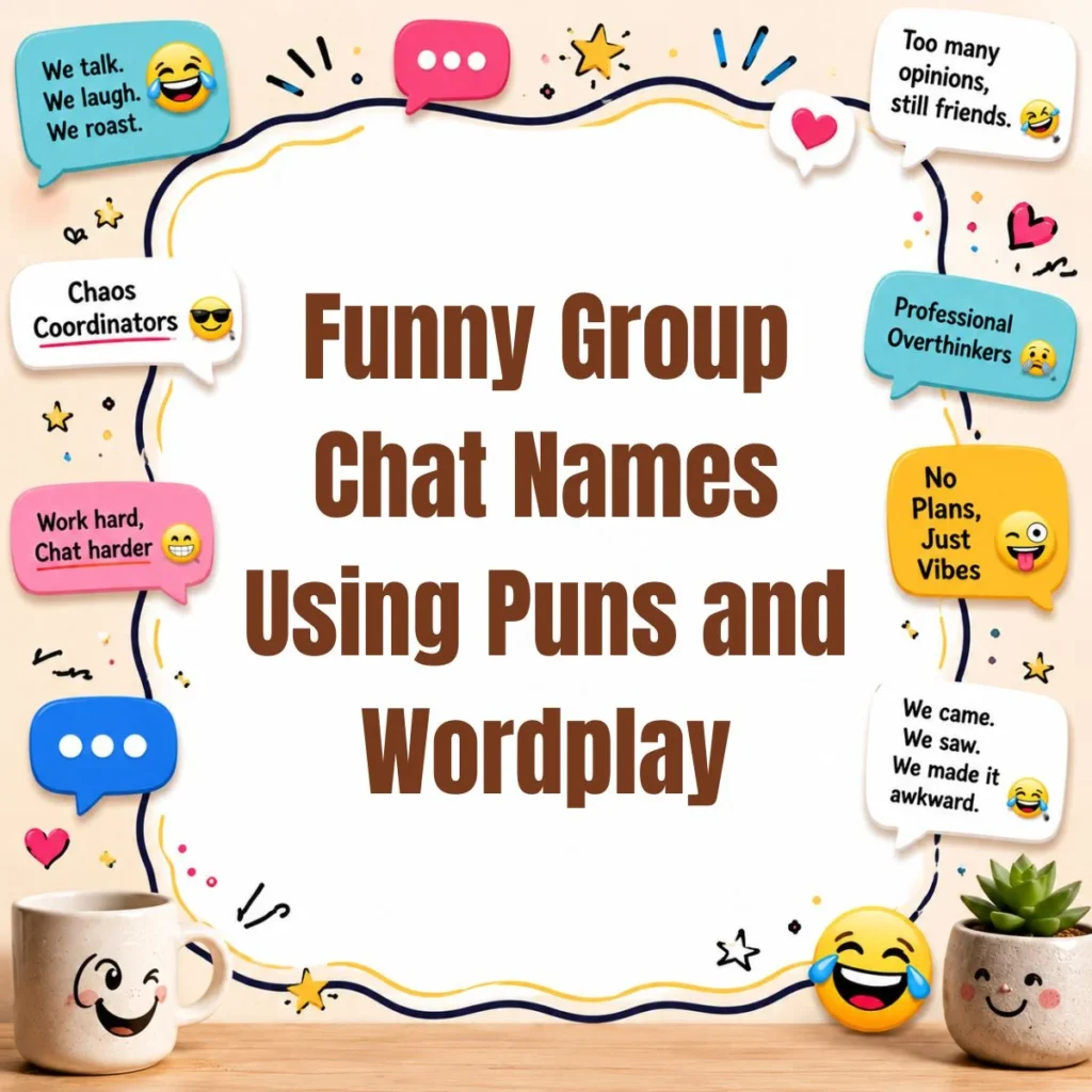 Funny Group Chat Names Using Puns and Wordplay