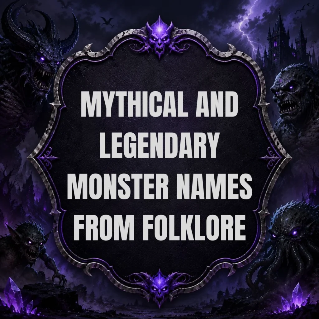 Mythical and Legendary Monster Names from Folklore