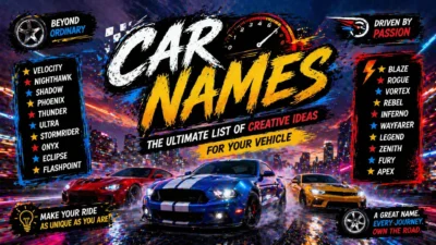 Car Names The Ultimate List of Creative Ideas for Your Vehicle