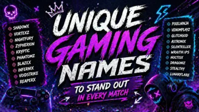 Unique Gaming Names to Stand Out in Every Match