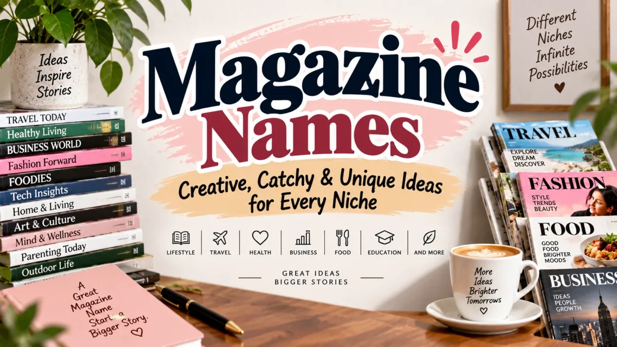 Magazine Names The Ultimate Collection for Every Niche