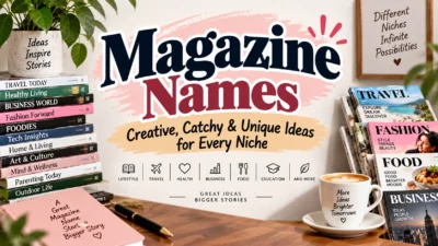 Magazine Names The Ultimate Collection for Every Niche