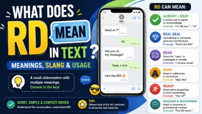 What Does RD Mean in Text Meanings, Slang & Usage
