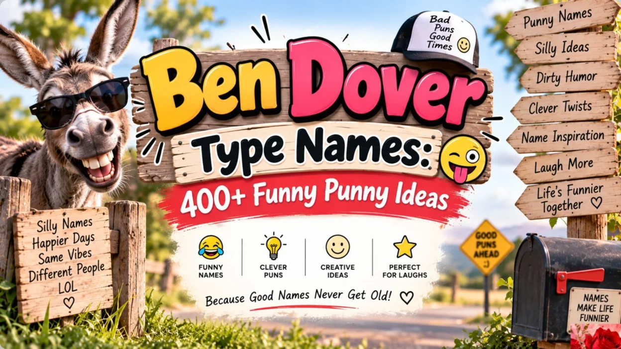 Ben Dover Type Names 400+ Funny Punny Ideas
