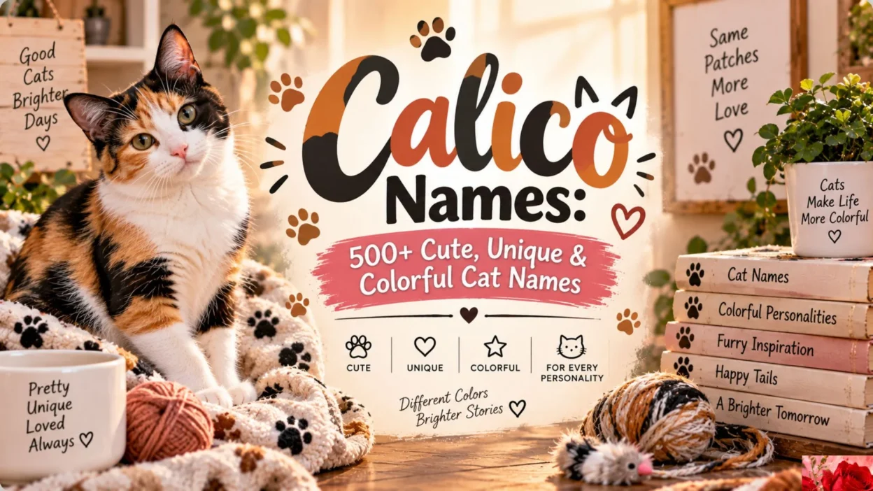 Calico Names 500+ Cute, Unique & Colorful Cat Names