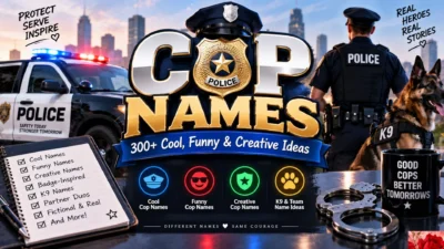 Cop Names 300+ Cool, Funny & Creative Ideas