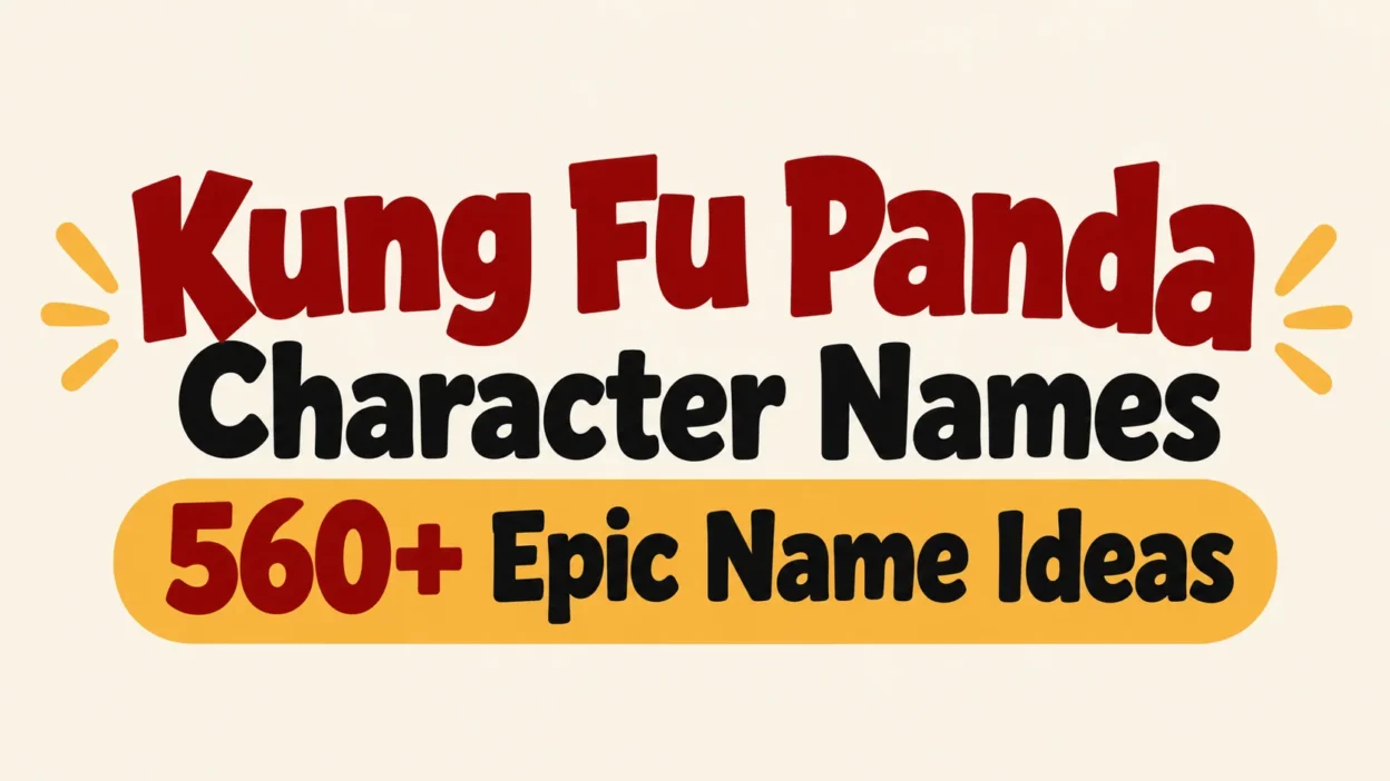 Kung Fu Panda Character Names 560+ Epic Name Ideas