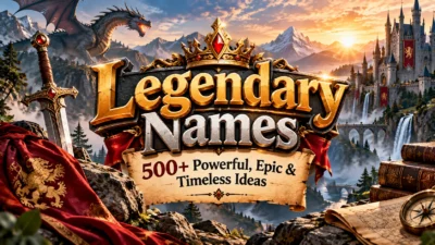 Legendary Names 500+ Powerful, Epic & Timeless Ideas