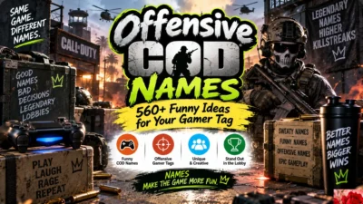 Offensive COD Names 560+ Funny Ideas for Your Gamer Tag