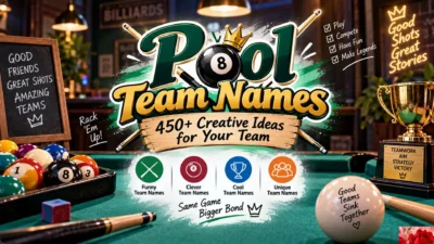 Pool Team Names 450+ Creative Ideas for Your Team