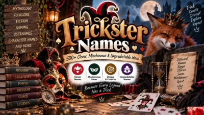 Trickster Names 500+ Clever, Mischievous & Unpredictable Ideas