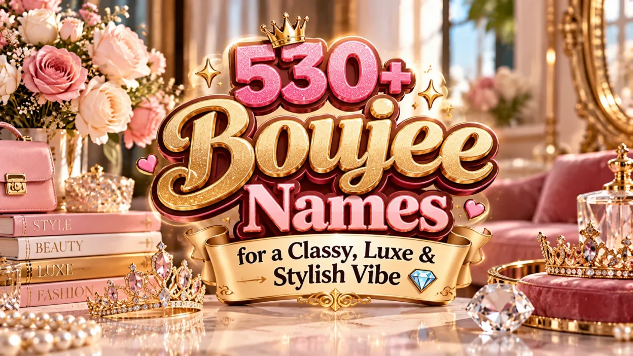 530+ Boujee Names for a Classy, Luxe & Stylish Vibe 💎