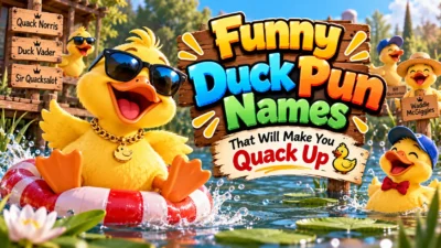 Funny Duck Pun Names That Will Make You Quack Up🦆
